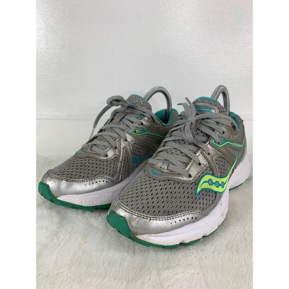 Saucony Cohesion 11 Women’s Size 6.5 Gray Teal Running Shoes S10420-11 - Picture 1 of 10
